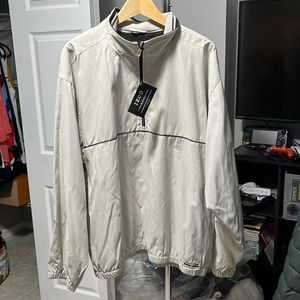 Izod Golf Performance Jacket 1/4 zip beige size xxl